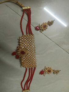 Red & Gold Jewelry Set