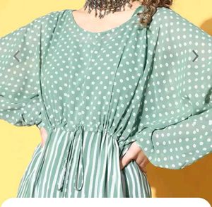 Juniper en Stripes Printed Georgette Tunic