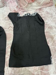 Black Embroidered Kurta Set