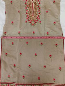 Elegant Embroidered Kurta Set With Garara