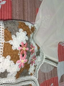 Blouse Designed Crochet Crop Top