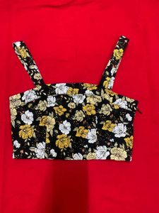 Floral Print Crop Top