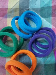 12 colorful rubber bands 2 pairs tic tac pin