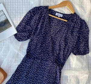 &amp; Other Stories Navy Blue Wrap Around Dress