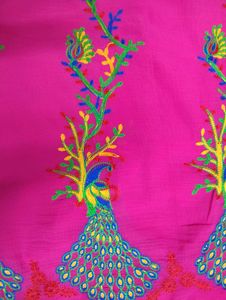 Pink Embroidered Saree