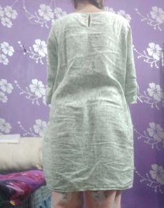 Light Green Casual Tunic Top