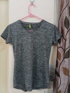 Gray V-Neck T-Shirt