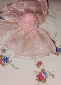 Pink Organza Hair Bow