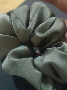 Elegant Olive Green Scrunchie
