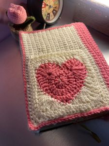 Crochet Heart Book Cover