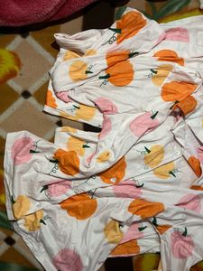 Pumpkin Print shirt Pajama Set
