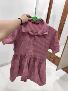 Striped Shirt Style Top