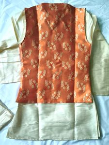 Floral Waistcoat Kurta Set