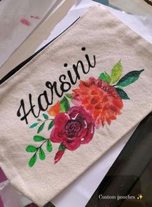 Custom Name Pouches ( Hand-painted )