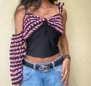 Handmade Crochet Top with Sleeve