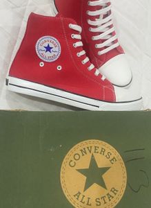 Red High-Top Converse Replica