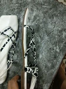 Animal Print Strappy Square Toe Sandals
