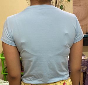 Blue Fitted Top