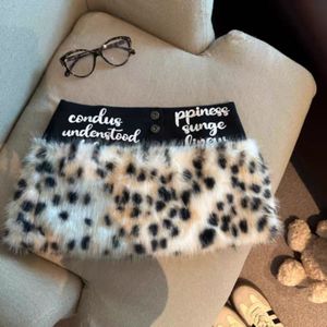 Fuzzy Leopard Print Mini Skirt