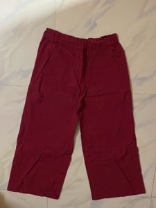 N5 - Maroon Button Trouser Pants