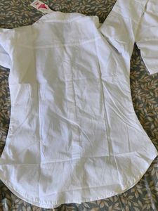 White Graphic Print Tee