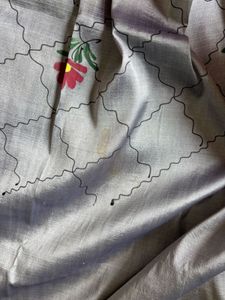 double ikkat pasapali handpainted saree