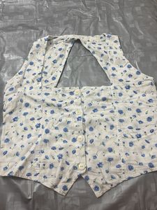 White Back Cut Out Top