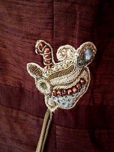 Brown Embroided Kurta