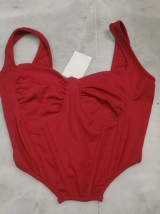 Red Bustier Corset Top