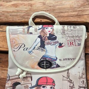 Trendy Paris-Themed Fashion Backpack for Girls