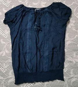 Navy Blue Casual Top