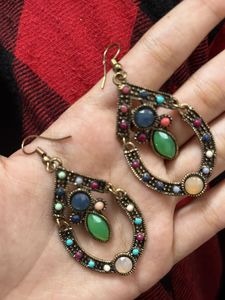 Statement Drop Colourful Earrings (Navratri coded)