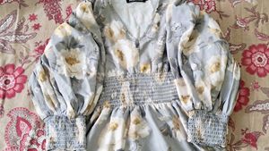 Blue Floral Blouse