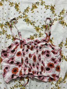 Floral Print Crop Top