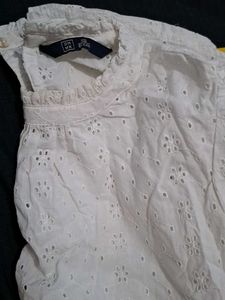 White Eyelet Top
