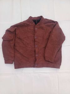 🔥Burgundy Quilted Button Jacket