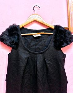 Black Furr Dress For Winter (Women&#39;s)