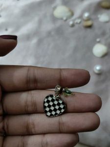 Heart Checkered Earrings