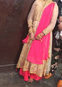 Long Front Cut Gown With Skirt,Dupatta
