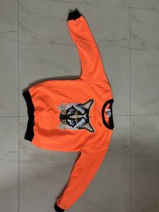 Beautiful Cat Faced Sweatshirt For A Girl