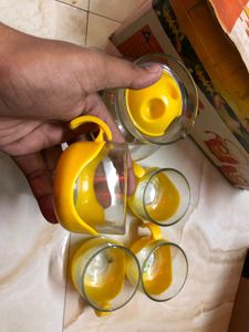 DING DONG GLASS JUG TEA CUP SET Brand New Product