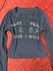 Printed Notch Neck Slim Fit Top from NewMe