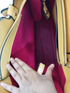 Mustard Yellow Tote Bag with Charm
