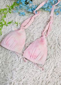 Pink Tie-Dye Bikini Top