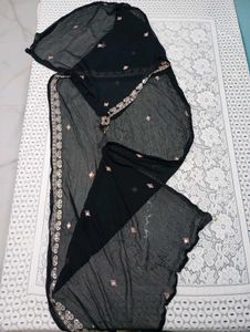 Black Embroidered Pakistani Suit