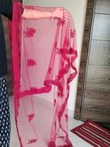 Pink Stitched Lehanga