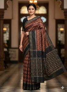 Pure Silk Ikkat Patola Saree