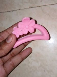 Cute Pink Flower Hair Clip