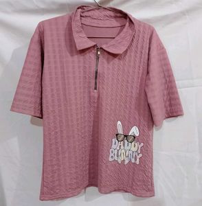 Cute Pink 'Daddy Bunny' Top