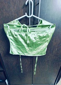 Shein Cowl Neck Satin Top